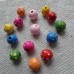 Wooden Beads ~ Round Spotty 