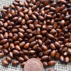 Wooden Beads ~ 8mm Brown Rice