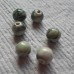 Ceramic ~ 8mm Round Bead 2 Colours, Green or Coffee Swirls  