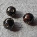 Ceramic ~ 12mm Round Black with Gold