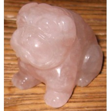 Crystal Animals ~ Rose Quartz Bull Dog