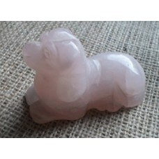 Crystal Animals ~ Rose Quartz  Dog