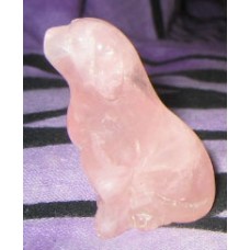 Crystal Animals ~ Rose Quartz  Dog